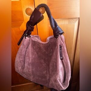 Unique suede Furla bag